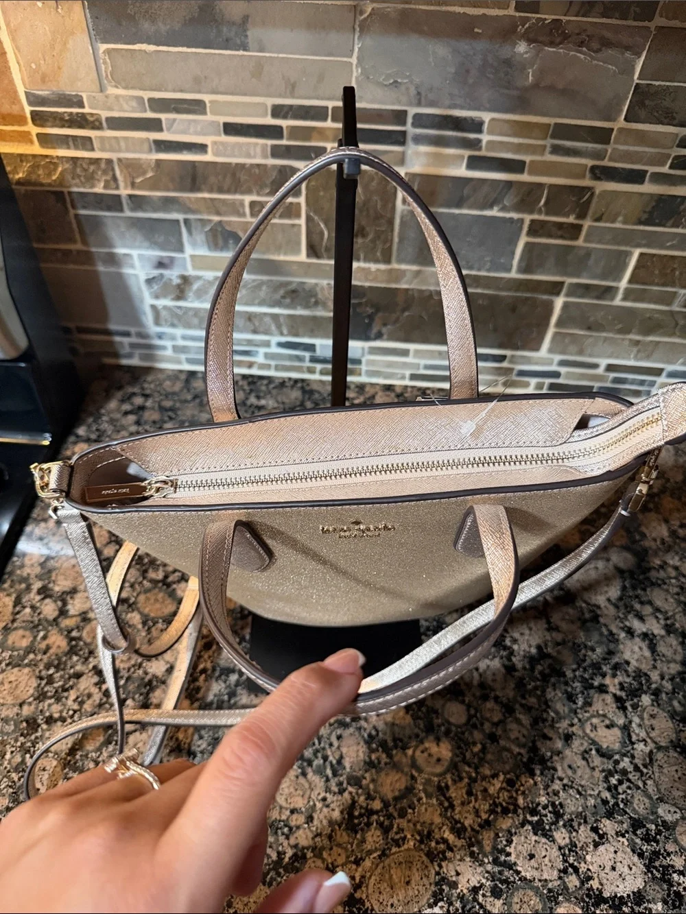 kate spade compact gold